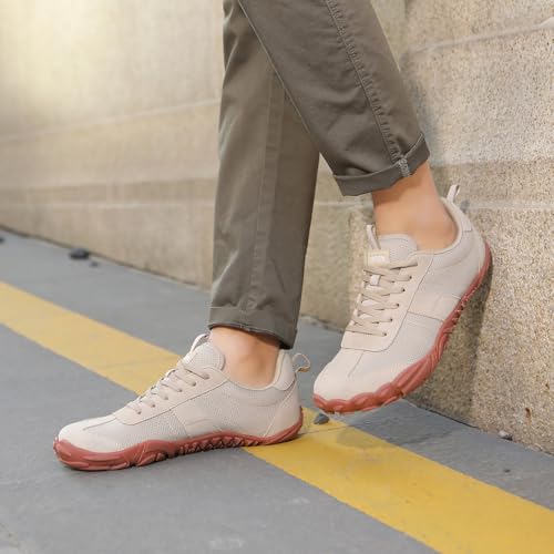 UBFEN Womens Barefoot Shoes Mens Wide Toe Box Zero Drop Minimalist Sneakers