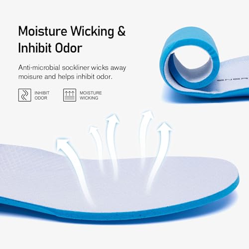 ALEADER Womens Fashion Sneakers Cloud Cushion Pure Running Shoes Slip On Walking Shoes Light Blue Size 7.5 US