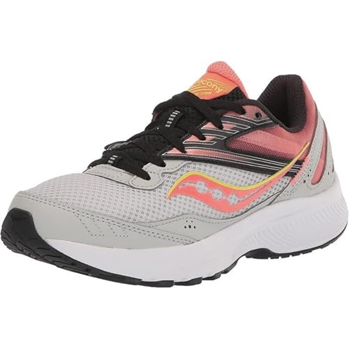 Saucony Women's Cohesion 15 Running Shoe, Fog/Sunstone, 10
