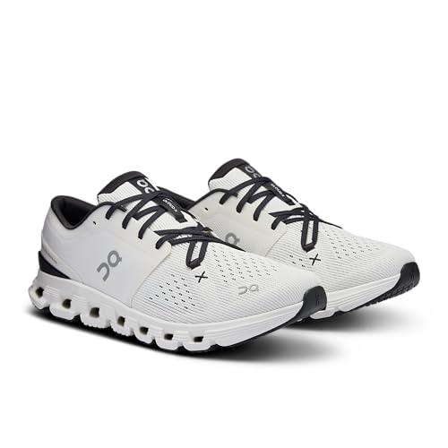 On Men's Cloud X 4 Sneakers, Ivory/Black, 8 Medium US