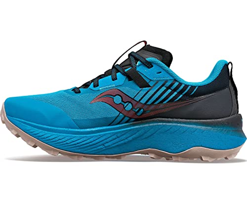Saucony Women's Endorphin Edge Trail Running Shoe, Ocean/Loam, 9 Medium