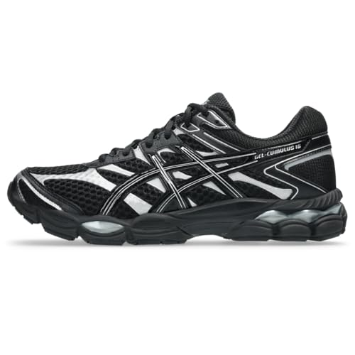 ASICS Unisex Gel-Cumulus 16 Sneakers, Black/Black, 9.5 US Women/8 US Men