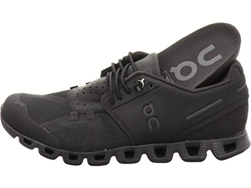 On Women's Cloud Sneakers, Black/White, 9 Medium US