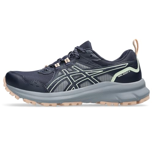 ASICS Women's Trail Scout 3 Running Shoe, 5.5, Midnight/Whisper Green