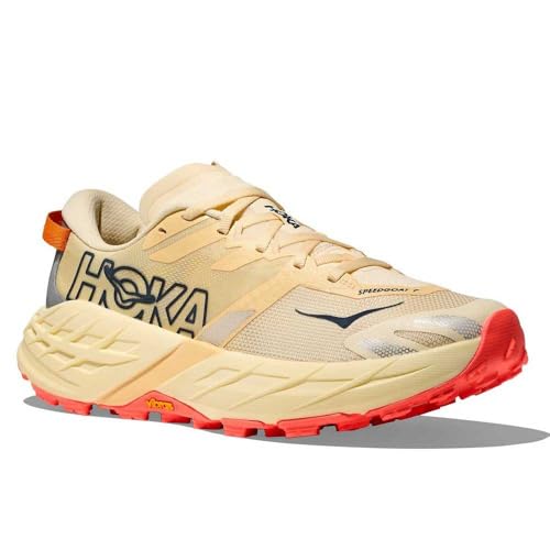 Hoka Women's Speedgoat 7 Vintage Yellow/Neon Flame 7 Medium