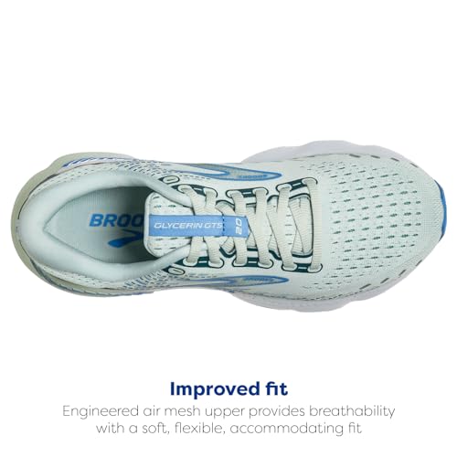 Brooks Women's Glycerin GTS 20 Supportive Running Shoe - Blue Glass/Marina/Legion Blue - 8.5 Medium