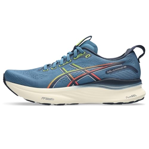 ASICS Men's Gel-Kayano 32 Running Shoes, 8, Winter SEA/Midnight