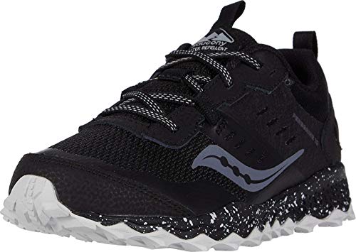 Saucony Boy's Peregrine 10 Shield Sneaker, Black, 3.5 Big Kid