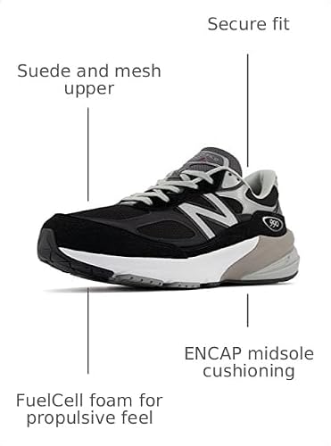 New Balance Women's FuelCell 990 V6 Sneaker, Black/Black, 7 Medium US