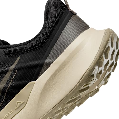 NIKE Men's Men's Low-top SneakersTrail Running Shoe, Black Ironstone Khaki Sanddrift Phantom, 8 US