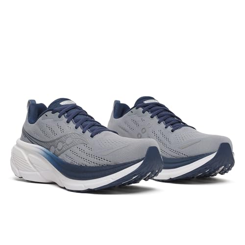 Saucony Men's Hurricane 25 Sneaker, Flint/Navy, 11 Wide