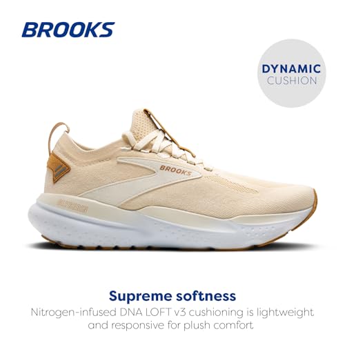 Brooks Women’s Glycerin Stealthfit 21 Neutral Running Shoe - Marshmallow/Cream/Biscuit - 6 Medium