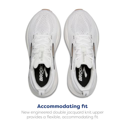 Brooks Women’s Glycerin 22 Neutral Running Shoe - White/Grey/Black - 10.5 Medium