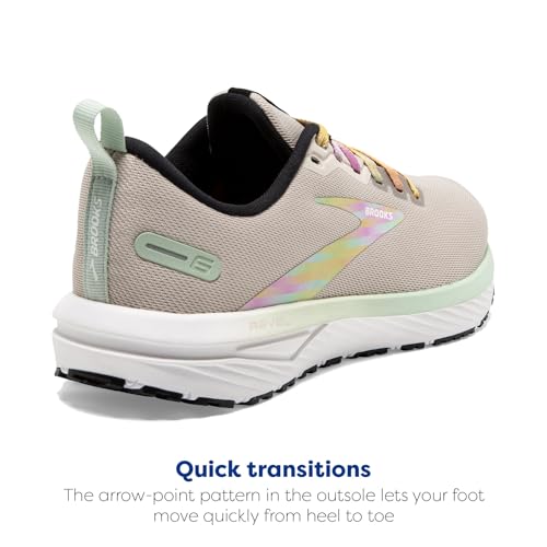 Brooks Men’s Revel 6 Neutral Running Shoe - White/Silver Lining/Black - 10 Medium