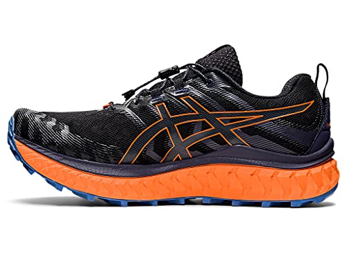 ASICS Men's Trabuco Max Running Shoes, 10.5, Black/Shocking Orange