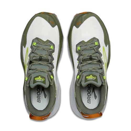 Brooks Men’s Caldera 8 Ultra Trail Running Shoe - Dusty Olive/Lime/Oyster - 7 Medium