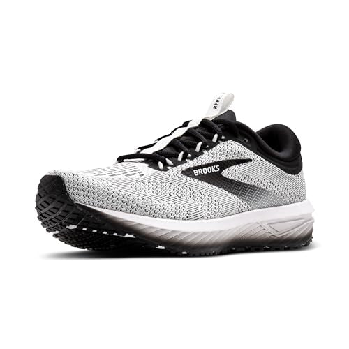 Brooks Men’s Revel 7 Neutral Running Shoe - White/Black - 10 Medium