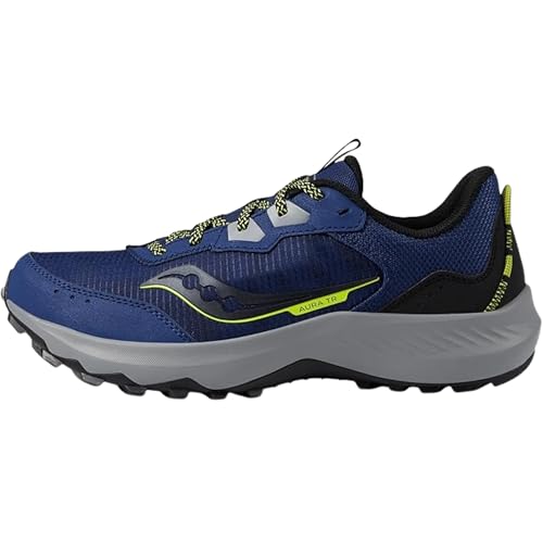 Saucony Men's Aura Tr Sneaker, Indigo/Black, 9