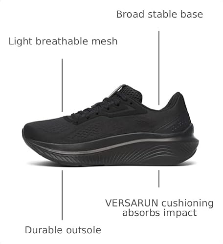 Saucony Women's Echelon 10 Sneaker, Triple Black, 9 Wide