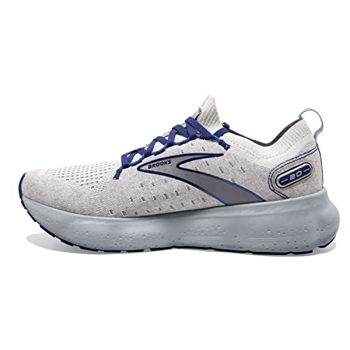 Brooks Men’s Glycerin StealthFit 20 Neutral Running Shoe - Oyster/Alloy/Blue Depths - 7 Medium