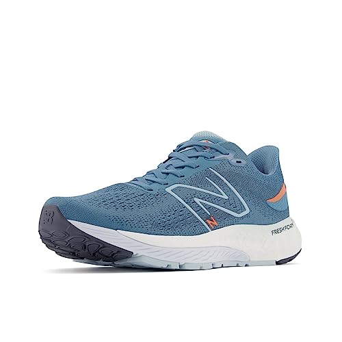 New Balance Men's Fresh Foam X 880 V12 Running Shoe, Spring Tide/Vibrant Orange/Morning Fog, 10.5 M