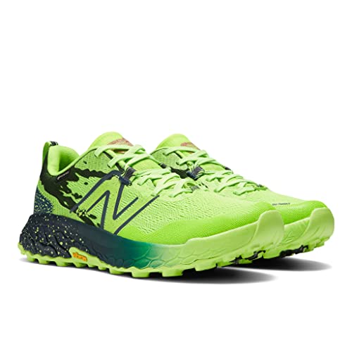 New Balance Women's Fresh Foam Hierro V7 GTX Trail Running Shoe, Pixel Green/Natural Indigo, 7 Medium