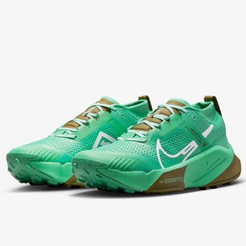 Nike Men's ZoomX Zegama Trail Running Shoe (Spring Green/White/Olive Flak, us_Footwear_Size_System, Adult, Men, Num - alternate view 2