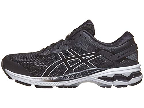 ASICS Men's Gel-Kayano 26 Running Shoes, 9.5M, Black/White