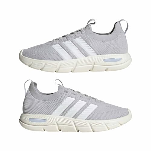 adidas Women's Cloudfoam Flex - Slounge, Solid Grey/White/Halo Blue, 8.5