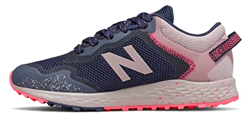 New Balance Kid's Fresh Foam Arishi V1 Lace-Up Trail Running Shoe, Natural Indigo/Saturn Pink/Guava, 10.5 M US Little Kid (4-8 Years)