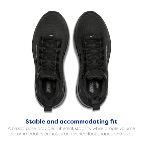 Brooks Women’s Ghost Max 4 Neutral Running & Walking Shoe - Black/Black/Ebony - 5 Wide