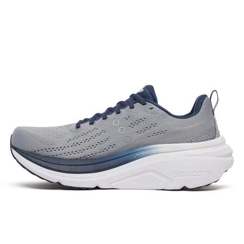 Saucony Men's Hurricane 25 Sneaker, Flint/Navy, 11 Wide