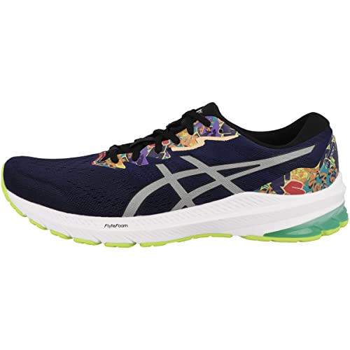 ASICS GT 2000 10 Road Running Shoes for Man Black White UK, Lime Zest Lite Show, 8.5 US