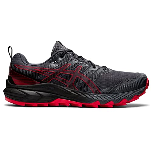 ASICS Mens Gel-Trabuco 9 Running Shoes, 9, Carrier Grey/Electric RED