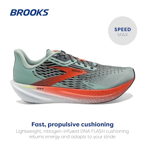 Brooks Men’s Hyperion Max Neutral Running Shoe - Blue Surf/Cherry/Nightlife - 12.5 Medium