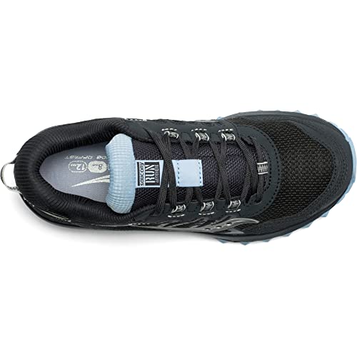 Saucony Women's Excursion Tr13 Trail Running Shoe, Black/Light Blue, 8