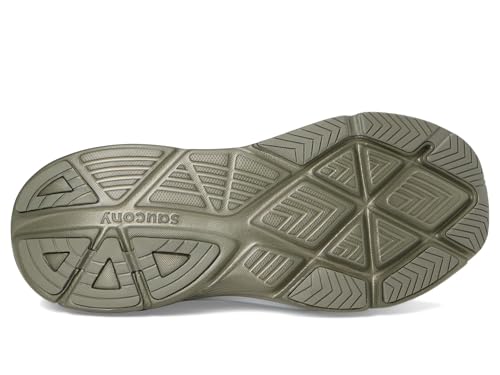 Saucony Men's Guide 18 Sneaker, Cloud/Olive, 12