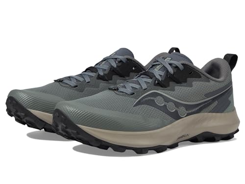 Saucony Men's Peregrine 14 Sneaker, Bough/Shadow, 8.5