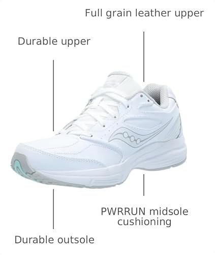 Saucony Women's Integrity Walker 3 Walking Shoe, White, 8.5 Wide