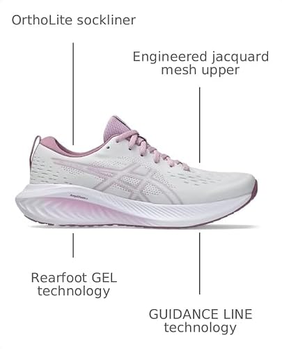 ASICS Women's Gel-Excite 10 Running Shoes, 12, White/Light UBE