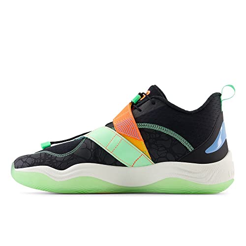 New Balance Unisex FuelCell Lindor V2 Turf Baseball Shoe,Black/Neon Dragonfly/Electric Jade,Men 11 / Women 12.5