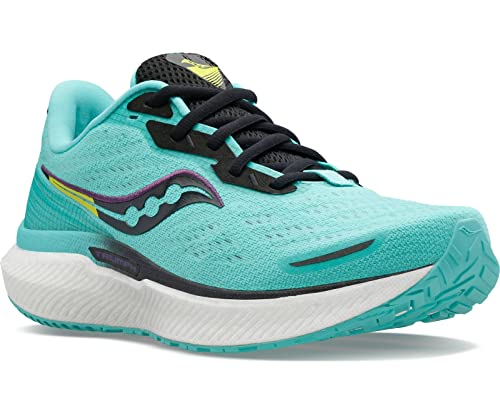 Saucony Women's Triumph 19 Running Shoe, Cool Mint/Acid, 6