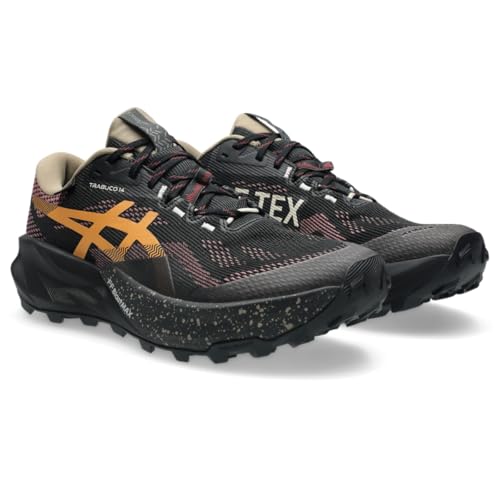 ASICS Men's Trabuco 14 GTX Running Shoes, 11, Black/Brisket RED