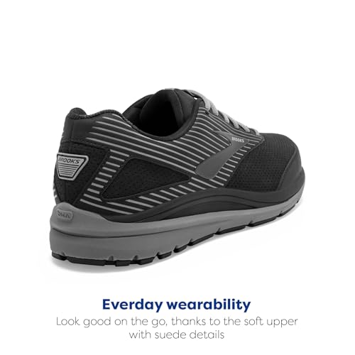 Brooks Men's Addiction Walker Suede Walking Shoe - Black/Primer/Black - 9 Medium