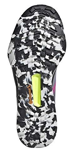 adidas Women's Terrex Speed Ultra Trail Running Shoe, Cloud White/Core Black/Solar Yellow - 7.5