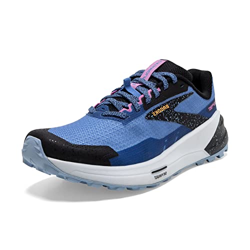 Brooks Women's Catamount 2 Trail Running Shoe - Blue/Black/Yellow - 7.5 Medium