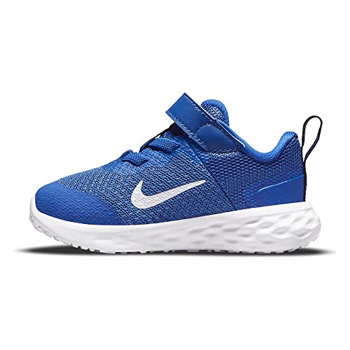 Nike Revolution 6 Nn (GS), Unisex Children's Gymnastics Shoes, Game Royal White Black, 5 US