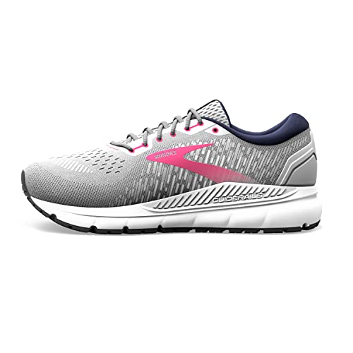 Brooks Women's Addiction GTS 15 Supportive Running Shoe - Oyster/Peacoat/Lilac Rose - 6 Narrow
