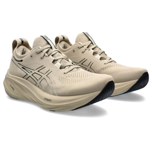 ASICS Men's Gel-Nimbus 26 Running Shoes, 15, Feather Grey/Black