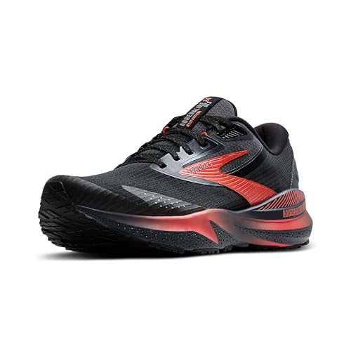 Brooks Women’s Adrenaline GTS 24 Weatherized Supportive Running Shoe - Black/Ebony/Hot Coral - 6 Medium